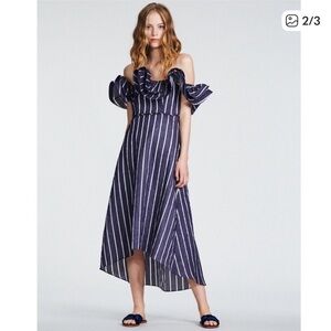 NWT Mirabelle Double Ruffle MIDI dress by Prose and Poetry NYC